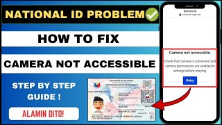 HOW TO FIX CAMERA NOT ACCESSIBLE IN NATIONAL ID CHECK  HR LEAH G [upl. by Alida280]