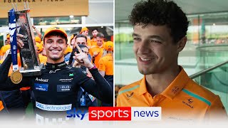 quotWe can win more races this yearquot  Lando Norris on his first race win in Miami [upl. by Dunlavy966]