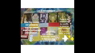 Guidance intemporelle du 5 novembre developpementspirituelméditationenergiedujourmedium [upl. by Otho]