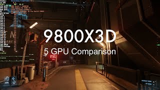 Star Citizen 9800X3D 5 GPU Comparison  a benchmark of Lorville [upl. by Inasah980]