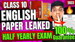 English Paper Leaked Half Yearly Class 10 [upl. by Airtal327]