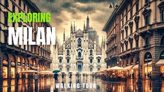 A Dreamy Night in Milan 🇮🇹  Walking Through the Rain in the City of Fashion 🌧️✨” 🌧️✨ 4k fps HDR [upl. by Akenna]