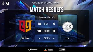 CFS24 GF  Q9 Club vs LCK  Group Stage  Tagalog Cast 🇵🇭 [upl. by Idnat603]