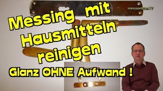 Messing wirksam reinigen😀👍🔔umweltfreundlich m Hausmittelnohne Chemie😀Brass metal cleaningVideo [upl. by Steffin]