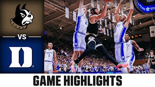 Wofford vs Duke Game Highlights  202425 ACC Men’s Basketball [upl. by Arza]