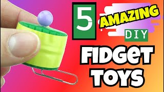 5 AMAZING DIY FIDGET TOYS  How to make easy FIDGET TOYS  Homemade FIDGETS DIY FIDGET TIKTOK KIDS [upl. by Einnahc]