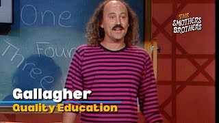 Gallagher  Quality Education  The New Smothers Brothers Comedy Hour [upl. by Guenzi]