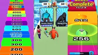 Crazy Combo Number Masters vs Ball Run 2048 – Gameplay Showdown [upl. by Ellingston]