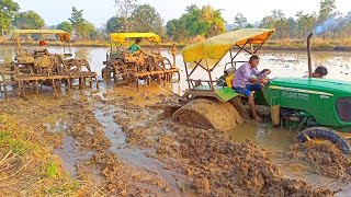 Johndeere5310 stuck in mud rescued by JD 5310 amp 5039D [upl. by Duncan713]