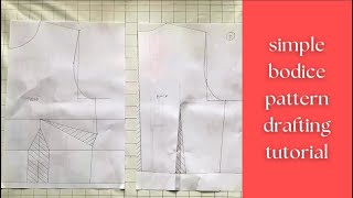 How to draft a bodice pattern  DIY step by step guide to easy bodice pattern drafting [upl. by Kcirttap]