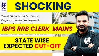 RRB Clerk Mains Expected Cut Off 2024  IBPS RRB Clerk Mains Cut Off 2024 State Wise [upl. by Forester]