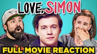 ADULTS REACT TO LOVE SIMON FULL MOVIE REACTION [upl. by Kinimod]