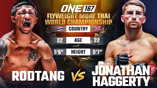 Legendary Muay Thai Rivalry ⚔ Rodtang vs Haggerty I  Full Fight [upl. by Yorgos128]