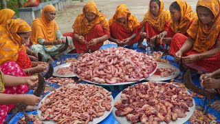 Chicken Gizzard amp Liver Curry Recipe  Bengali Village Vlog  LOTPOTI Cooking for Whole Villagers [upl. by Nyrrat467]