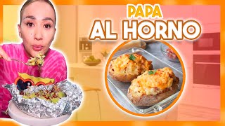 DELICIOSA PAPA AL HORNO CON CARNE 😍 [upl. by Latonia]