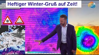 Heftiger WinterGruß mit Sturm Regen amp Schnee auf Zeit Wettervorhersage 16241124 Polarwirbel [upl. by Mahala1]