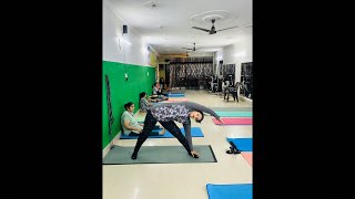 Do these beautiful exercises with wallEvening Yoga session with Dr Sandhyamotivation [upl. by Yablon]