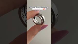 Silver matching band Best anniversary gift for your love❤️😍 couplegoals couplerings loveforever [upl. by Erodeht]