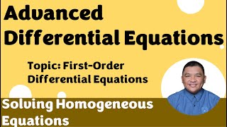 Solving Homogeneous Equations2 II FirstOrder Differential Equations [upl. by Candide679]