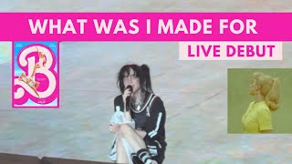 BILLIE EILISH LIVE DEBUT  WHAT WAS I MADE FOR Barbie Soundtrack Grammy winner  Lola Chicago [upl. by Hsivat]