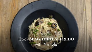 Cooking Robot makes Spaghetti Alfredo  Nymble [upl. by Aneerehs]