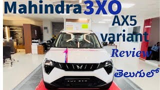 Mahindra XUV 3XO AX5 Variant  1069 Lakhs New Mahindra XUV 3XO  Detailed Review in Telugu [upl. by Silloc]