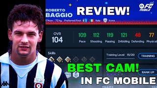 104 OVR Robert Baggio Review In FC Mobile fcmobile [upl. by Adev689]