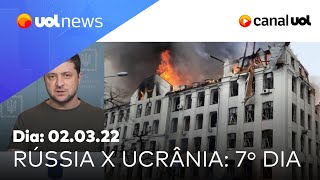 Guerra na Ucrânia últimas notícias vídeos e situação no 7º dia de ataques da Rússia  UOL News [upl. by Stanly]