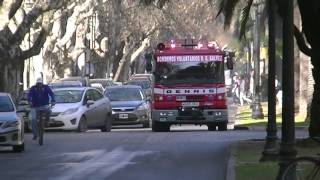 Bomberos Voluntarios de Villa Gobernador Galvez llegando a Rosario 06082013 [upl. by Chemar]