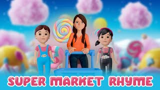 Super Market rhyme  Shopinjg kids song  Hawa and Darya [upl. by Cai903]