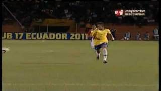 Brasil 4 x 2 Paraguai pelo SulAmericano Sub20  18012011 4gols de Neymar [upl. by Annissa]