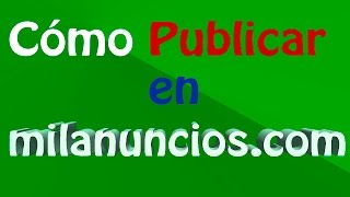 Como publicar en Milanuncios [upl. by Sailesh]