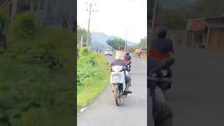 Driving with a rice cooker as a helmet funny funnyvideo [upl. by Esinehc450]