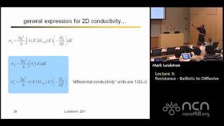 Nearequlibrium Transport Lecture 3 Resistance  ballistic to diffusive [upl. by Ahsenik449]