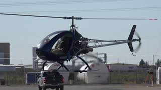 Helicycle Hovers and Lands Home Built Single Seat Turbine Helicopter [upl. by Assened]