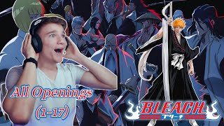 FIRST TIME Reacting to ALL Bleach Openings 117  Bleach openings reaction [upl. by Gnat]