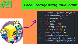 LocalStorage Using HTMLCSS amp JavaScript21 [upl. by Juno662]