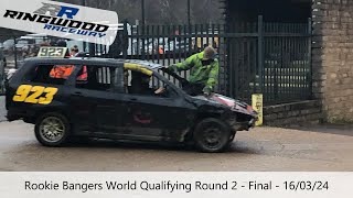 Ringwood Raceway 160324  Rookie Bangers WQR2 Final [upl. by Nauaj]