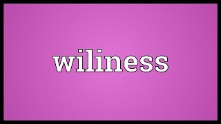 Wiliness Meaning [upl. by Rudelson237]