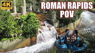 Roman Rapids POV 4K 60FPS Busch Gardens Williamsburg Intamin River Rapids  NonCopyright [upl. by Nileve]