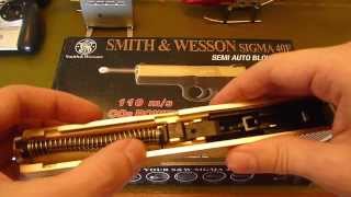 KWC Airsoft Co2 Smith amp Wesson Sigma 40F Deluxe Overview [upl. by Arahs]