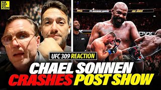 Chael Sonnen Crashes UFC 309 Post Show w Brett Okamoto Jones KO Reaction Jones STILL Ducking Tom [upl. by Atterol]