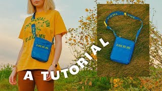 how to make a crossbody ikea bag [upl. by Jordanna746]