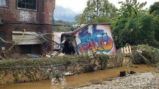 09282024 Asheville NC  Extreme Flash Flooding  Waters Raging  Debris PileUps  Cleanup Starts [upl. by Dlared137]