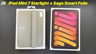 iPad Mini 7th Gen Starlight  Sage Smart Folio Case UNBOXING [upl. by Ahsinit]