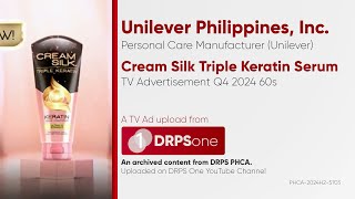 Cream Silk Triple Keratin Serum TV Ad Q4 2024 60s Philippines [upl. by Anaibib]