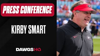 Kirby Smart shares latest injury update on Trevor Etienne talks strengths of Ole Miss offense [upl. by Rogerg437]