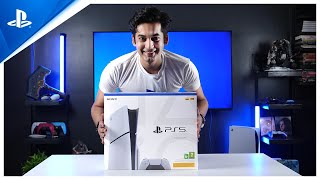 PlayStation 5 Disc Edition Unboxing  Same Power Slimmer Size [upl. by Alyag]