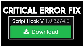 How to Fix Script Hook V Critical Error V1032740 [upl. by Nirual]