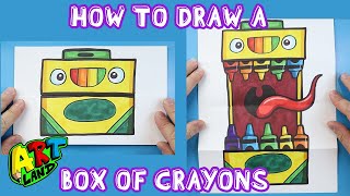 How to Draw a BOX OF CRAYONS SURPRISE FOLD [upl. by Lubbi337]